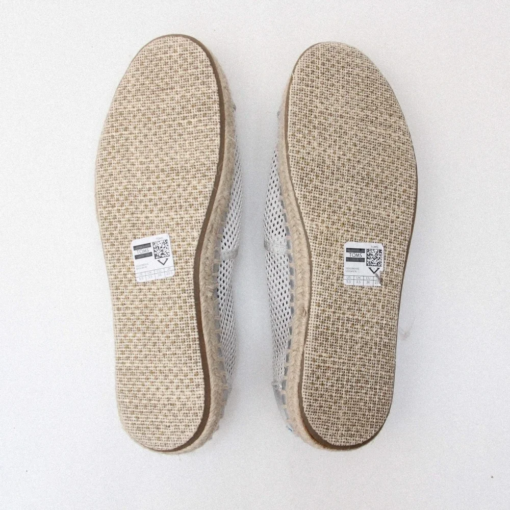 TOMS Alpargata Metallic Mesh Slip-On Espadrilles